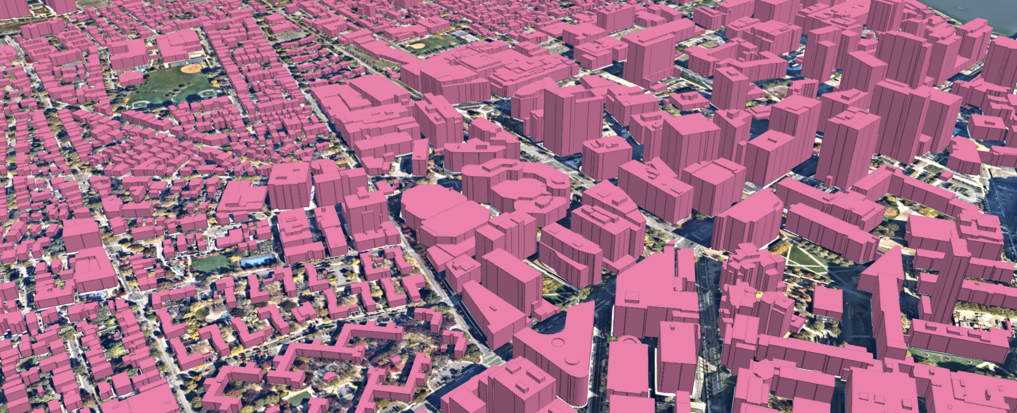 3D buildings in Boston